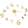Reloj 3D de pared con diseño moderno dorado 100 cm XXL 3