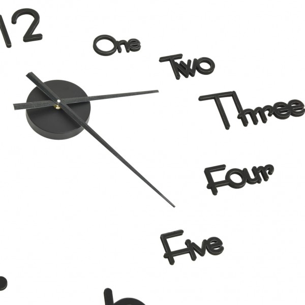 Reloj 3D de pared con diseño moderno negro 100 cm XXL M 4