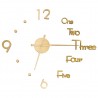Reloj 3D de pared con diseño moderno dorado 100 cm XXL 2