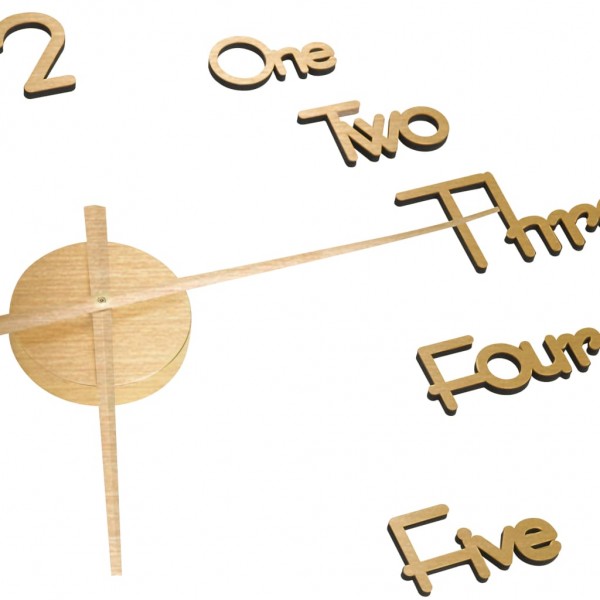 Reloj 3D de pared con diseño moderno dorado 100 cm XXL M 4