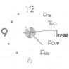 Reloj 3D de pared con diseño moderno plateado 100 cm XXL 2