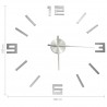 Reloj 3D de pared con diseño moderno plateado 100 cm XXL 5