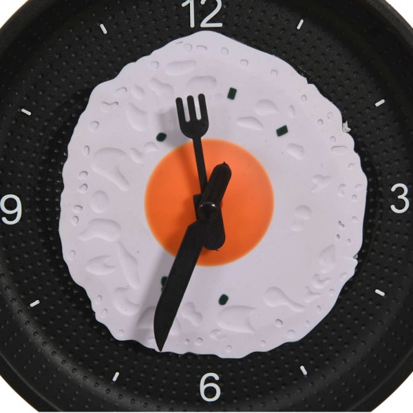 325164  Wall Clock with Fried Egg Pan Design 18.8 cm M 5