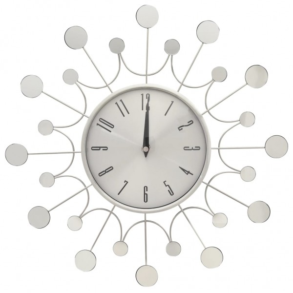 325165  Wall Clock Silver 40 cm Metal M 2