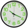 Reloj de pared luminoso negro 30 cm 1