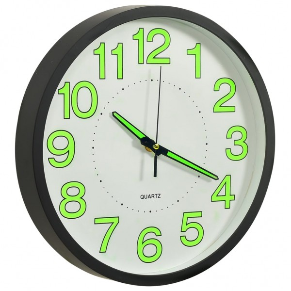 Reloj de pared luminoso negro 30 cm M 4