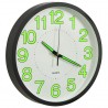 Reloj de pared luminoso negro 30 cm 4
