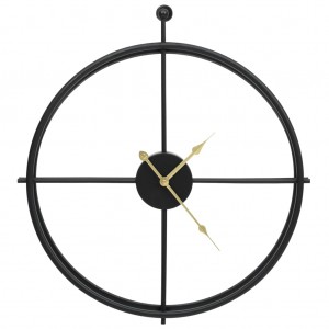 Reloj de pared de hierro negro 52 cm H