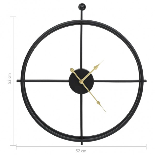 Reloj de pared de hierro negro 52 cm M 5
