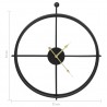 Reloj de pared de hierro negro 52 cm 5