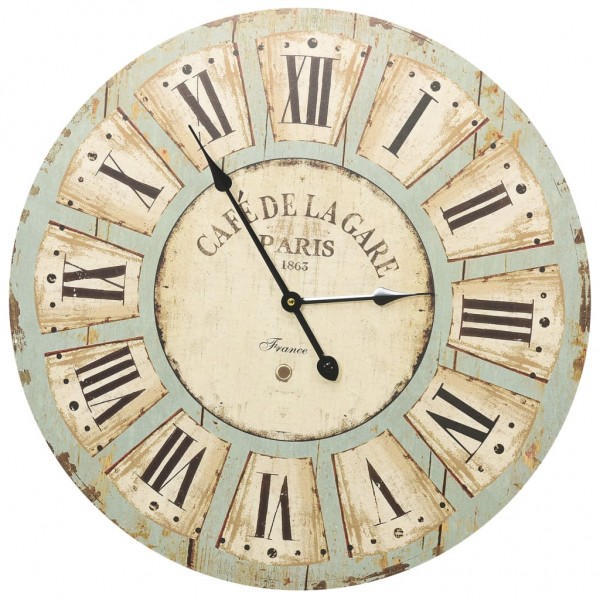 Reloj de pared de MDF multicolor 60 cm M 2