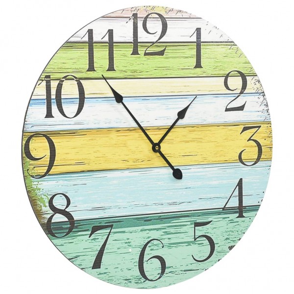 Reloj de pared de MDF multicolor 60 cm M 3