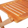 Set comedor de jardín plegable 5 piezas madera maciza de acacia 5