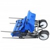 Carrito de mano plegable de acero con capota azul 3