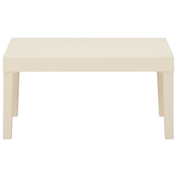 4 pcs conjunto lounge de jardim com almofadões plástico branco M 5