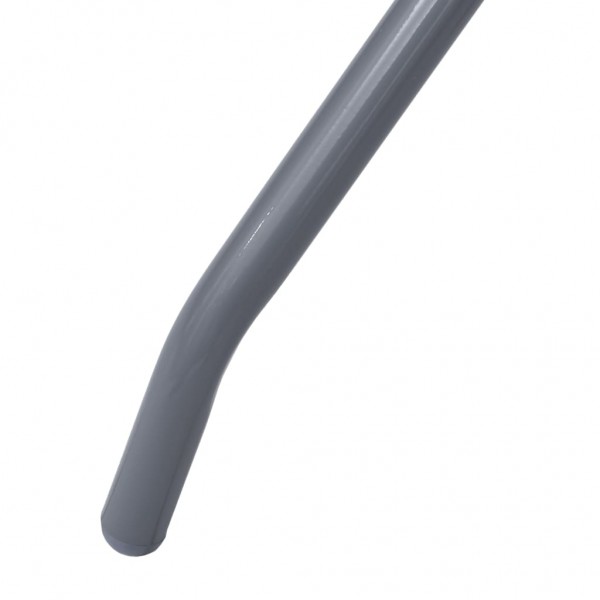 Mesa de jardim 80 cm aço e vidro cinzento-claro M 4