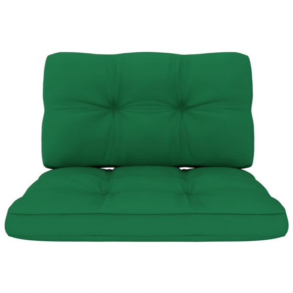 Cojines para palets 2 unidades tela verde M 3