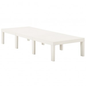 Tumbona de plástico blanco H