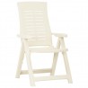 Cadeiras de jardim reclináveis 2 pcs plástico branco 2