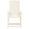 Cadeiras de jardim reclináveis 2 pcs plástico branco 3