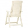 Cadeiras de jardim reclináveis 2 pcs plástico branco 4