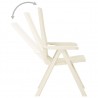 Cadeiras de jardim reclináveis 2 pcs plástico branco 5