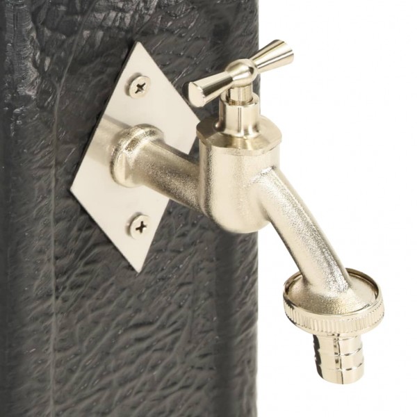 Coluna de água para jardim com torneira aspeto pedra antracite M 5