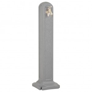 Cisterna de jardín con grifo aspecto de piedra gris claro H