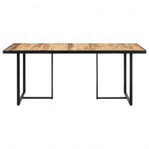 Mesa de comedor madera de mango rugosa 160 cm H