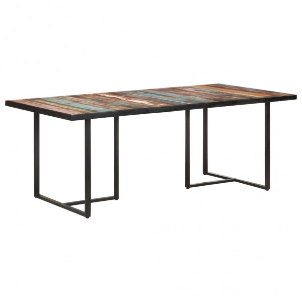 Mesa de comedor de madera maciza reciclada 200 cm D