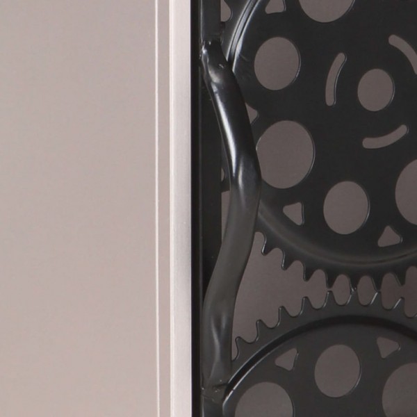 Mesita de noche de madera de mango rugosa 40x30x50 cm M 3