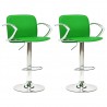 Taburetes de cocina 2 unidades cuero artificial verde 1