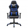 Cadeira de gaming couro artificial preto e azul 2