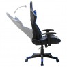 Cadeira de gaming couro artificial preto e azul 3