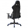 Silla de gaming de cuero sintético negro y azul 4