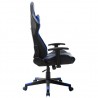 Cadeira de gaming couro artificial preto e azul 5