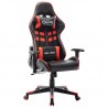 Silla de gaming de cuero sintético negro y rojo 1