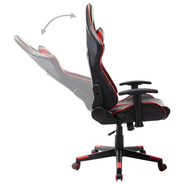 Cadeira de gaming couro artificial preto e vermelho M 5