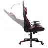 Silla de gaming de cuero sintético negro y rojo 5