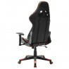 Silla de gaming de cuero sintético negro y naranja 4