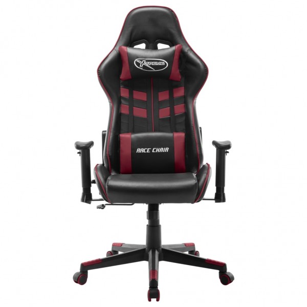 Cadeira de gaming couro artificial preto e vermelho tinto M 2