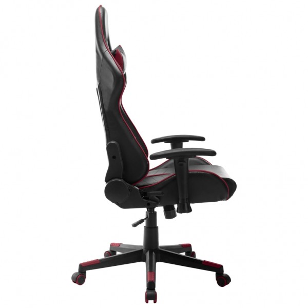 Cadeira de gaming couro artificial preto e vermelho tinto M 3