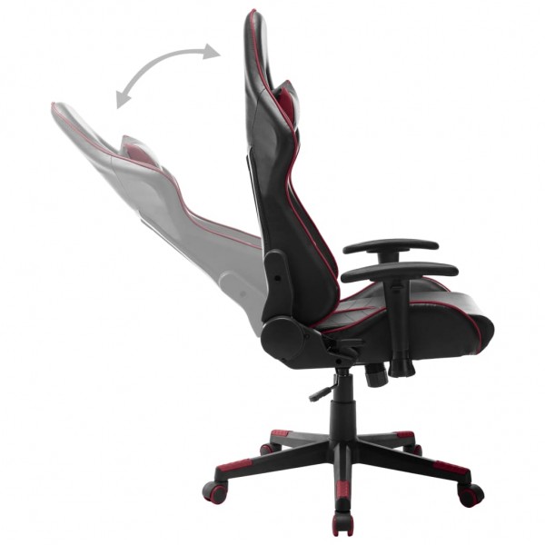 Cadeira de gaming couro artificial preto e vermelho tinto M 5