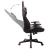 Silla de gaming de cuero sintético negro y rojo tinto 5