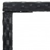 Mesa alta de jardín ratán sintético y vidrio negro 70x70x110 cm 4