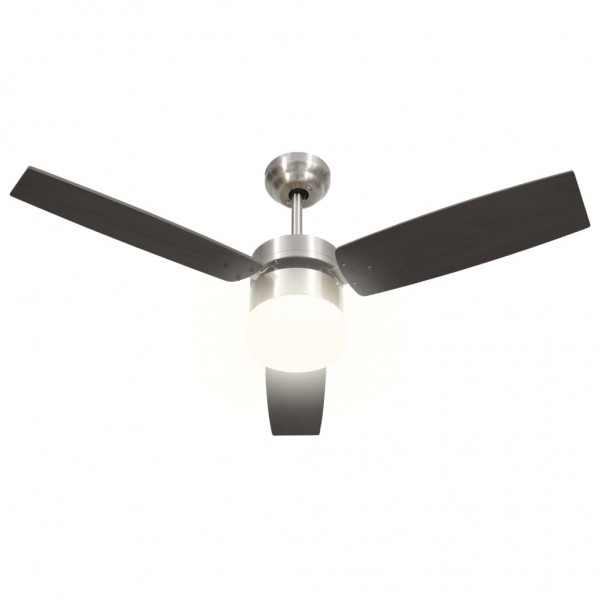Ventilador de techo con luz con mando marrón oscuro 108 cm M 2