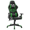 Cadeira de gaming couro artificial preto e verde 1