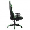 Cadeira de gaming couro artificial preto e verde 3
