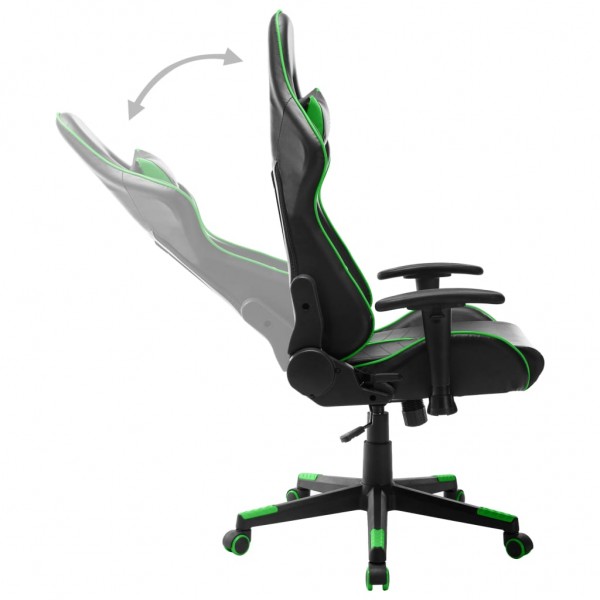 Cadeira de gaming couro artificial preto e verde M 5