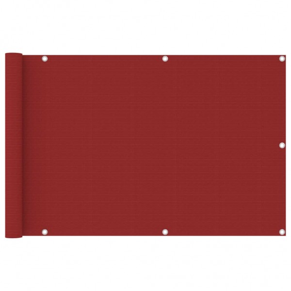 Toldo para balcón HDPE rojo 90x400 cm D
